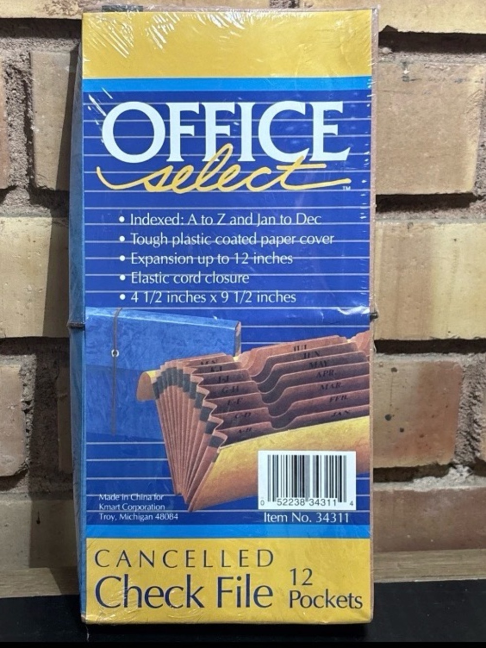 Vintage Office Select Canceled Check File 12 Pockets For Kmart